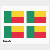 ベナン国旗、ベナン国旗 長方形シール (シート)