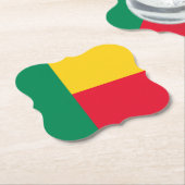 ベナン国旗 ペーパーコースター (アングル)