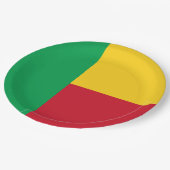 ベナン国旗 ペーパープレート (アングル)