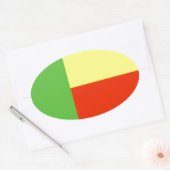 ベナン国旗 楕円形シール (封筒)