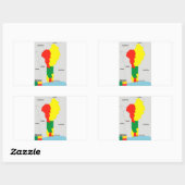 ベナン国旗 長方形シール (シート)