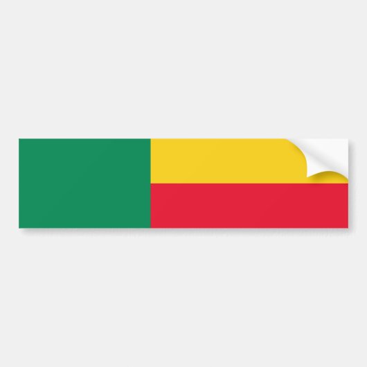 ベナン愛国旗 バンパーステッカー (正面)