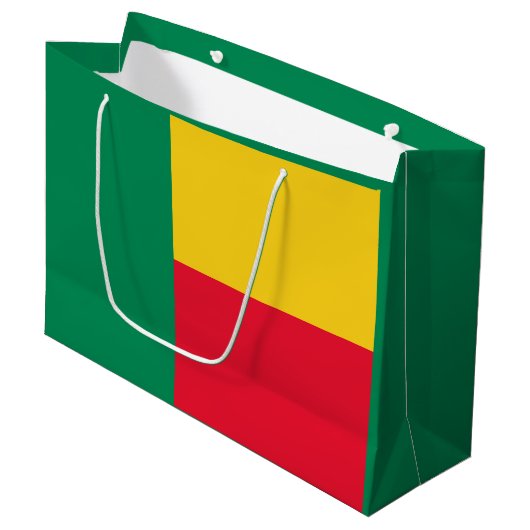 ベナン愛国旗 ラージペーパーバッグ (正面アングル)