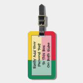 ベナン簡単ID個人用フラグ ラゲッジタグ (正面縦)