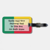 ベナン簡単ID個人用フラグ ラゲッジタグ (裏面横)