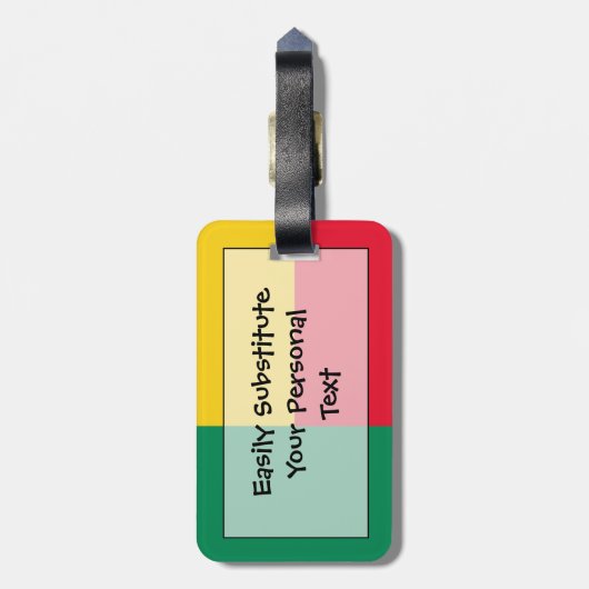 ベナン簡単ID個人用フラグ ラゲッジタグ (裏面縦)