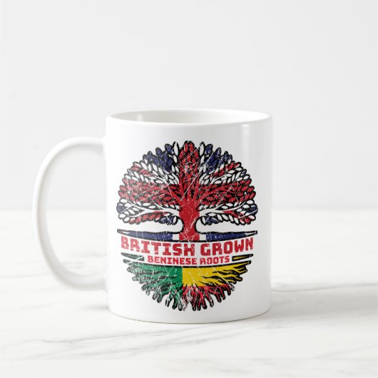 ベナン・ベナン英国ツリールーツ国旗 コーヒーマグカップ (左)