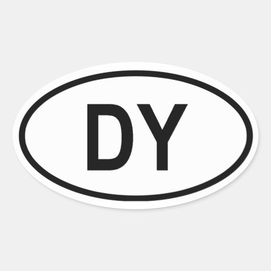 ベナン「DY」 楕円形シール (正面)