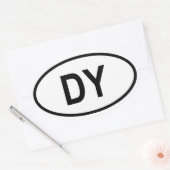 ベナン「DY」 楕円形シール (封筒)