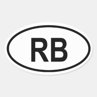 ベナン「RB」 楕円形シール