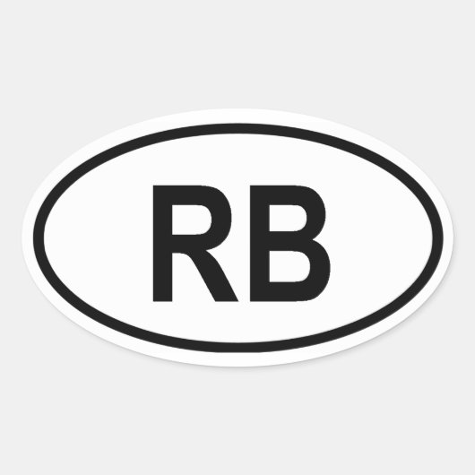 ベナン「RB」 楕円形シール (正面)