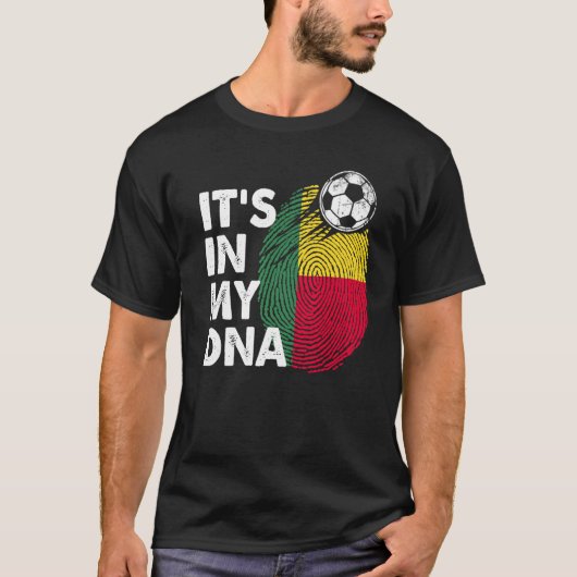 ベナンIn My Dna Benineseフラッグチームベナン Tシャツ (正面)