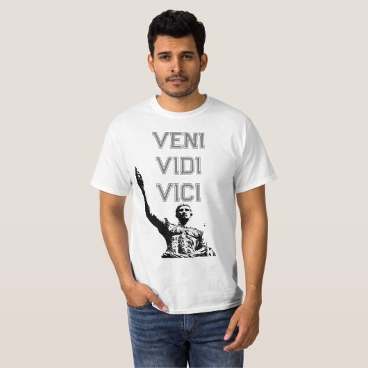 ベニやる気を起こさせるヴィディヴィチカエサル引用文メンズ Tシャツ (正面フル)