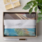 ベニガンがレイを上げるビーチシャム猫 薄葉紙 (ギフト)