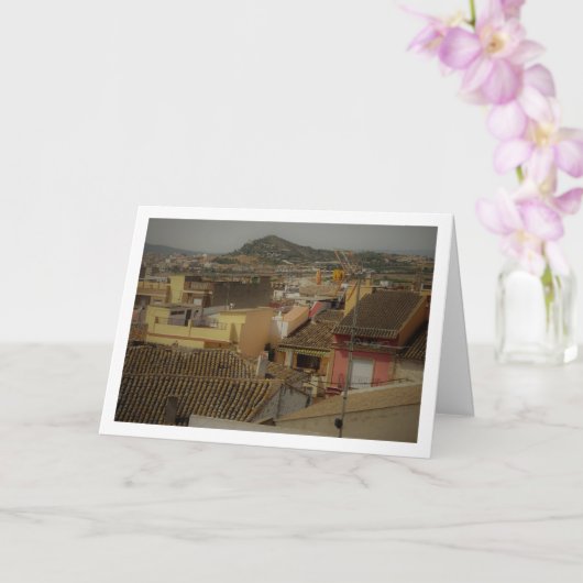 ベニサノの町（バレンシア、スペイン）の屋根 カード (蘭)
