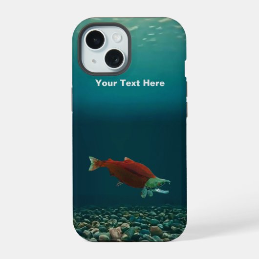 ベニザケ iPhone 15ケース (裏面)