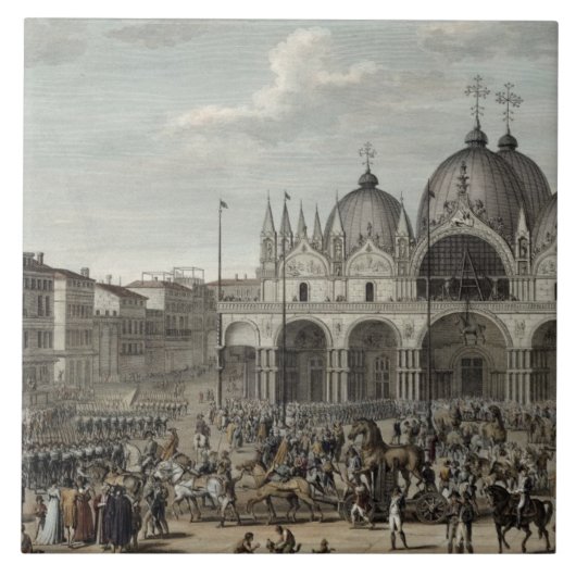 ベニスおよび盗難へのフランス人の記入項目 タイル (正面)