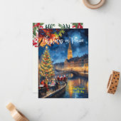 「ベニスでクリスマスを」グリーティングカード ノートカード (正面/裏面インサイチュ)