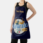 ベニスとゴンドラのイタリアカーニバルヴィンテージ エプロン (インサイチュ)