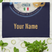 ベニスとゴンドラのイタリアカーニバルヴィンテージ キッチンタオル (折り畳み)