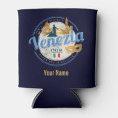 ベニスとゴンドラのイタリアカーニバルヴィンテージ 缶クーラー (正面)