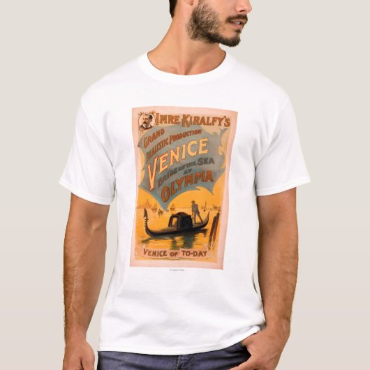 ベニスのオリンピアのゴンドラの海の花嫁 Tシャツ (正面)