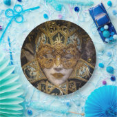 ベニスのカーニバルの仮面舞踏会の使い捨て可能な紙皿 ペーパープレート (パーティー)