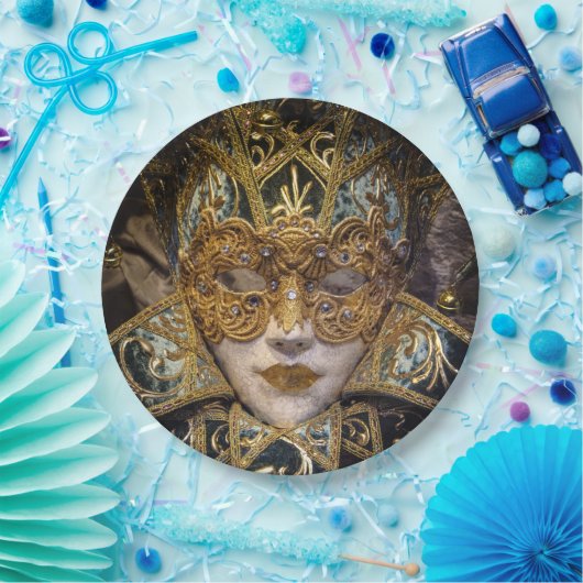 ベニスのカーニバルの仮面舞踏会の使い捨て可能な紙皿 ペーパープレート (パーティー)