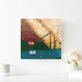 ベニスのゴンドラ スクエア壁時計 (ホーム)