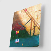 ベニスのゴンドラ スクエア壁時計 (傾斜)