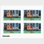 ベニスのゴンドラ 長方形シール (シート)