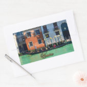 ベニスのゴンドラ 長方形シール (封筒)