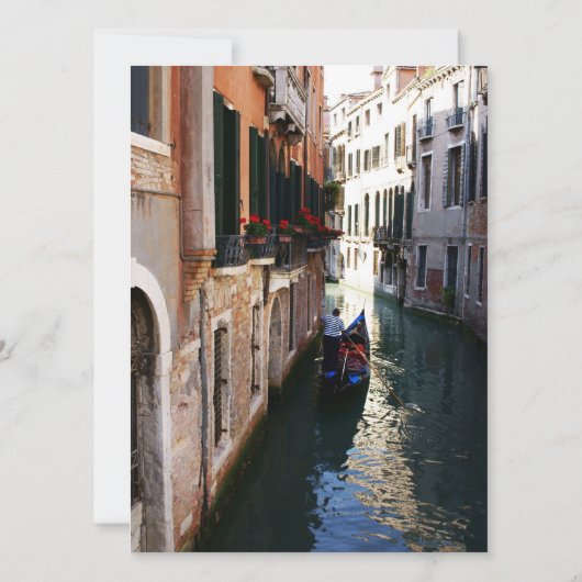 ベニスのテーマの結婚式のための招待状 招待状 (裏面)