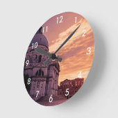 ベニスのバシリカの夕日 ラウンド壁時計 (傾斜)