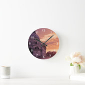 ベニスのバシリカの夕日 ラウンド壁時計 (ホーム)