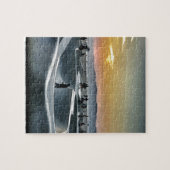 ベニスのビーチのスケートボード公園 ジグソーパズル (横)