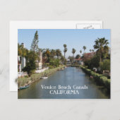 ベニスのビーチ運河の郵便はがき! ポストカード (正面/裏面)