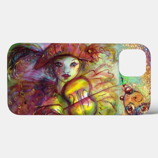 ベニスの仮装/ハーレクイン遊ズのバイオリン Case-Mate iPhoneケース (裏面 (横))