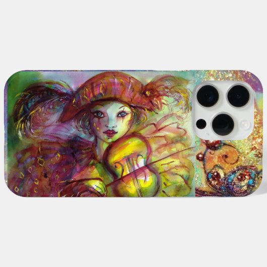 ベニスの仮装/ハーレクイン遊ズのバイオリン Case-Mate iPhoneケース (裏面 (横))