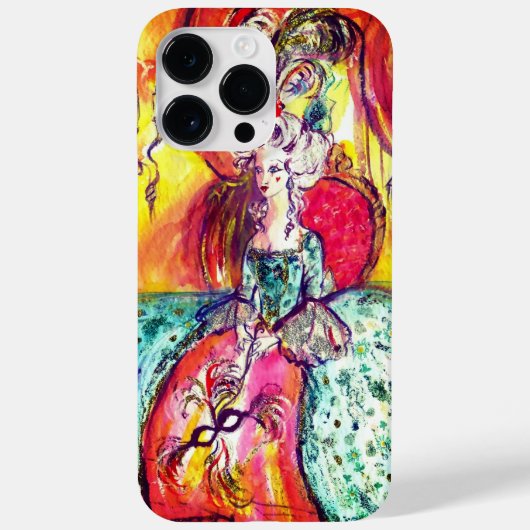 ベニスの仮装/ブルードレス付きコロンビナ Case-Mate iPhoneケース (裏面)