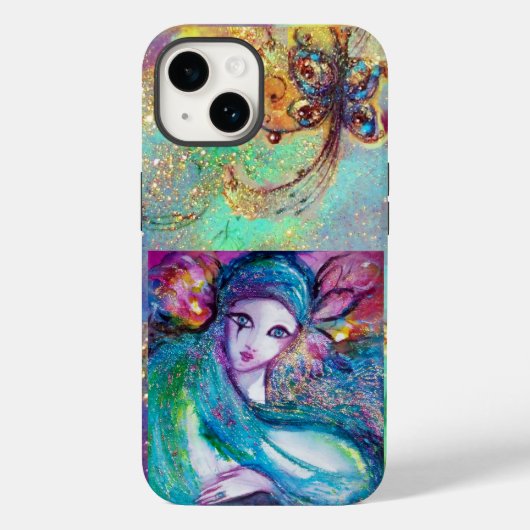 ベニスの仮装/青のマスク Case-Mate iPhoneケース (裏面)