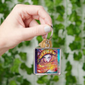 ベニスの仮装 – 黄色のマスク キーホルダー (手)