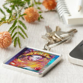 ベニスの仮装 – 黄色のマスク キーホルダー (側面)