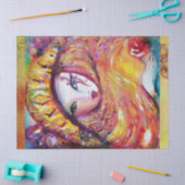 ベニスの仮装 – 黄色のマスク 薄葉紙 (クラフト)