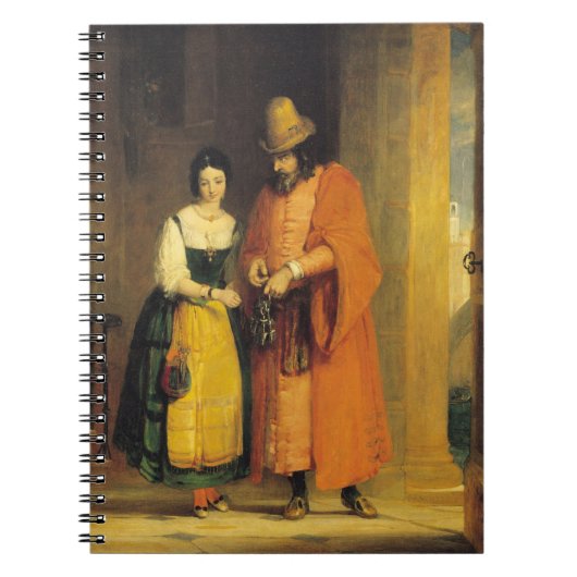 「ベニスの商人」からのShylockそしてジェシカ、 ノートブック (正面)