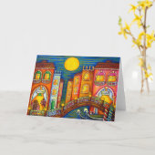 ベニスの夜会の挨拶状 カード (黄色い花)