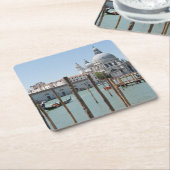 ベニスの景色のコースターの休暇 スクエアペーパーコースター (アングル)