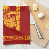 ベニスの紋章付き外衣 キッチンタオル (四つ折り)