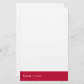 ベニスの赤いバナー：：ひな形 便箋 (正面/裏面)