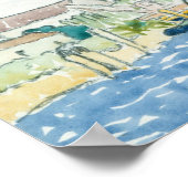 ベニスの近くのマリンシーンボート ポスター (角)